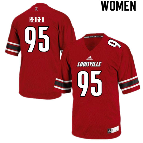 Women #95 Mason Reiger Louisville Cardinals College Football Jerseys Sale-Red